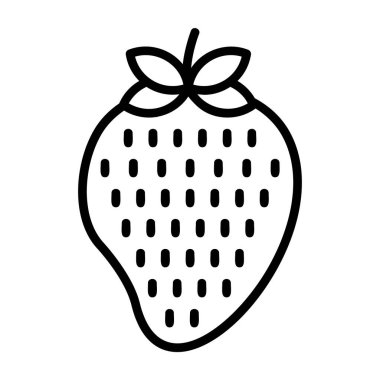 Çilek simgesi, vektör çizimi 