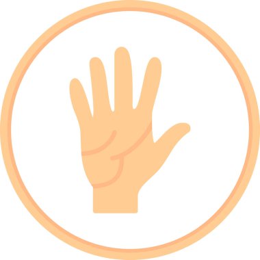 İnsan el simgesi, vektör illüstrasyonu