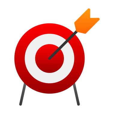 düz hedef simge vektör çizim