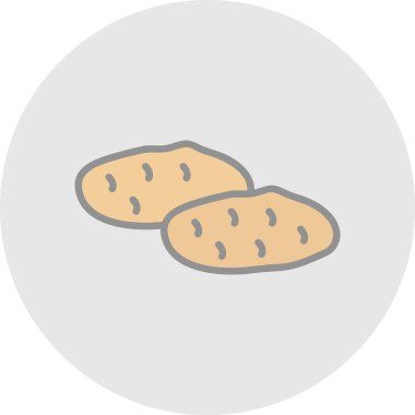 Patates. Web simgesi basit illüstrasyon 