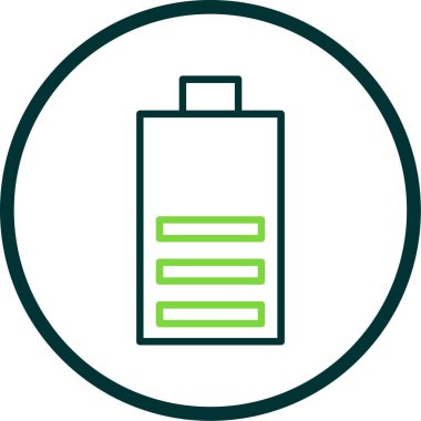 Pil simgesinin vektör illüstrasyonu