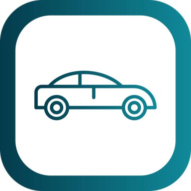 araba simgesi, vektör illüstrasyonu 