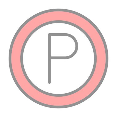 araba park simgesi vektör illüstrasyon                  