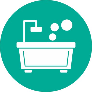 küvet web simgesi basit illüstrasyon 