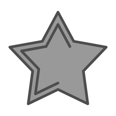 Grafik düz yıldız ikon vektör çizimi tasarımı