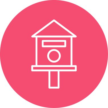 kuş evi simgesi vektör illüstrasyonu