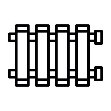 radyatör ağ simgesi, vektör illüstrasyonu