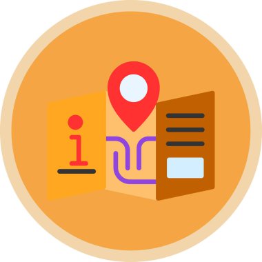 Seyahat Kılavuzu vektör simgesi 