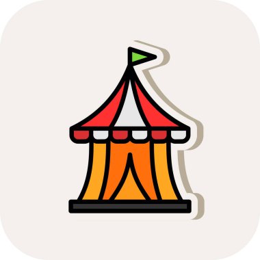 Sirk çizgisi vektör simgesi