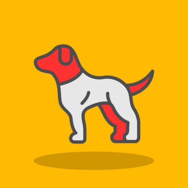 Köpek. Web simgesi basit illüstrasyon 