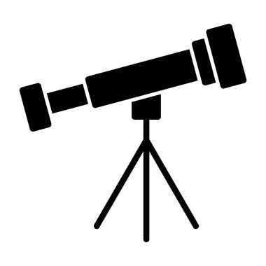 Basit Teleskop simgesi, vektör illüstrasyonu