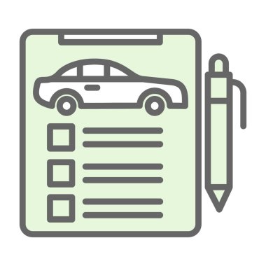 Araba sözleşme simge vektör çizim