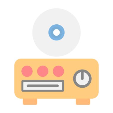 CD çalar simge vektör çizim