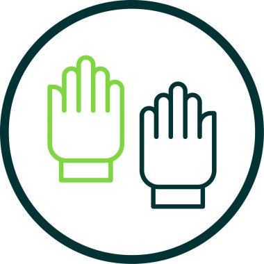 Bir el simgesinin vektör illüstrasyonu