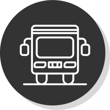 otobüs durağı simge vektör çizim