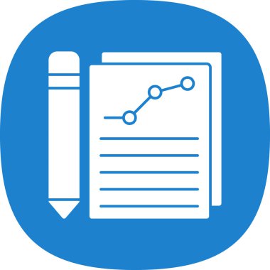 rapor web çizgisi simgesi, vektör illüstrasyonu 