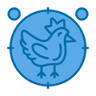 Tavuk. Web simgesi basit illüstrasyon