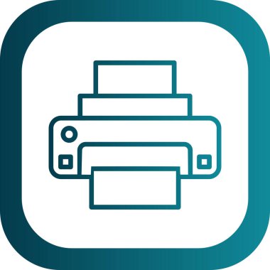 Yazıcı simgesinin vektör illüstrasyonu 