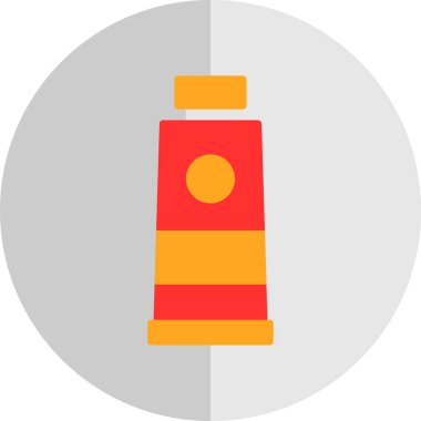 Boya tüpü logo web simgesi basit illüstrasyon 