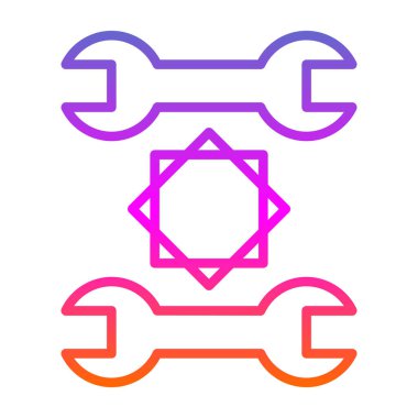 Modern bina onarım simgesinin vektör illüstrasyonu