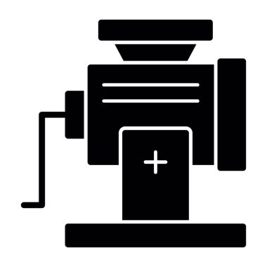 Et Öğütücü simgesi, vektör illüstrasyonu 