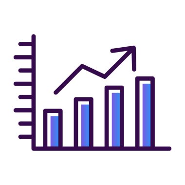 iş grafiği simgesi, vektör illüstrasyonu basit tasarım