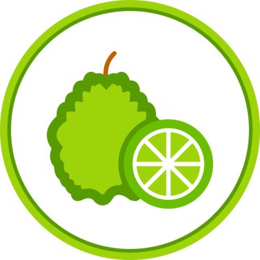 limon meyvesi ikonu, çizgi film tarzı