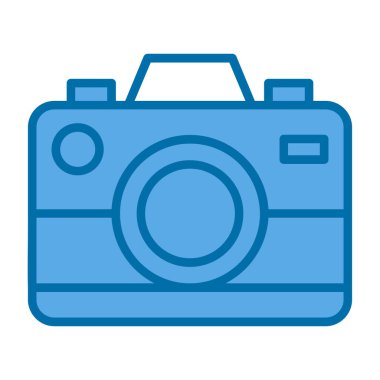 Fotoğraf makinası. Web simgesi basit illüstrasyon