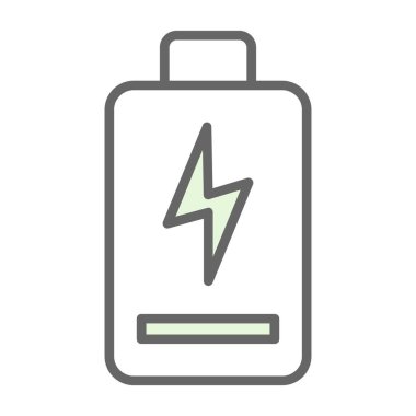 pil yükleme ikonu vektör çizimi 