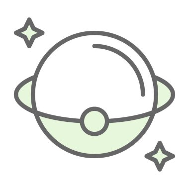 gezegen simgesi, vektör illüstrasyonu basit tasarım