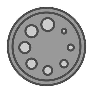 Arkaplanda basit bir şekilde izole edilmiş yuvarlak düğme simgesi. vektör illüstrasyonu