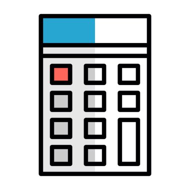 Basit Hesaplayıcı Simgesi, vektör illüstrasyonu