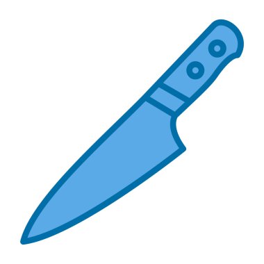 Bıçak düz simgesi, vektör illüstrasyonu 