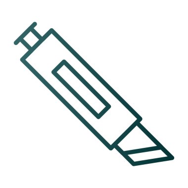 Cutter ağ simgesi vektör illüstrasyonu