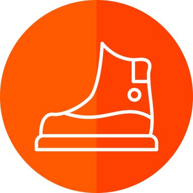 Kar çizmesi simgesi, vektör illüstrasyonu