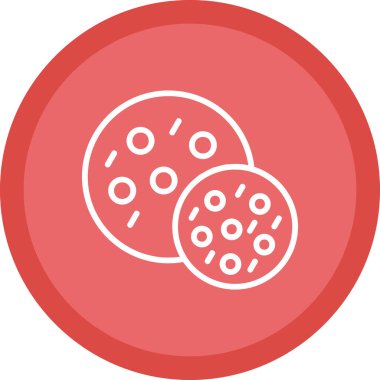 Vektör illüstrasyonu, Çerez simgesi element arkaplanı            