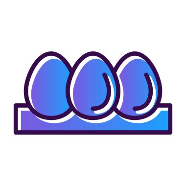 Tavuk yumurtası. Web simgesi basit illüstrasyon