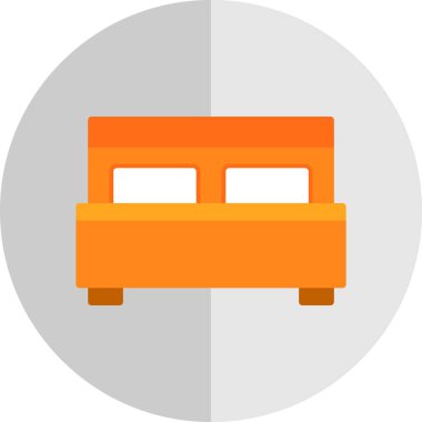 yatak ikonu vektör illüstrasyonu 