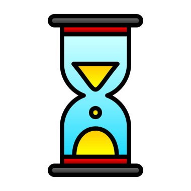 Kum saati. Basit web simgesi tasarımı. Vektör illüstrasyonu 