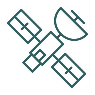 Beyaz arka plan üzerinde izole uydu simgesi