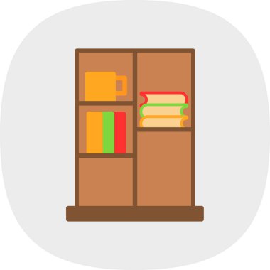 Kitap Davası ikon vektör illüstrasyonu