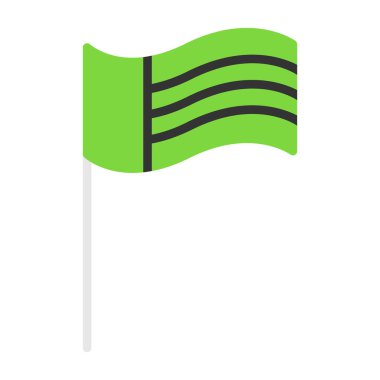 Sallanan bayrak simgesinin vektör illüstrasyonu