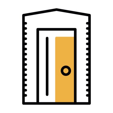 kapı kapısı simgesi renk dış hat vektörü