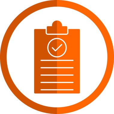 Kontrol listesi simgesi vektör illüstrasyonu