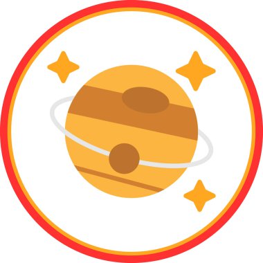 Düz stil astronomi gezegen simgesi