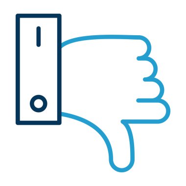 Hoşlanmamak. Web simgesi vektör illüstrasyonu 