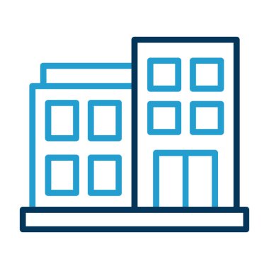 Bina. Web simgesi basit illüstrasyon 
