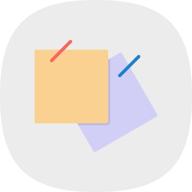 Yapışkan notlar web simgesi basit bir illüstrasyon izole arkaplan 