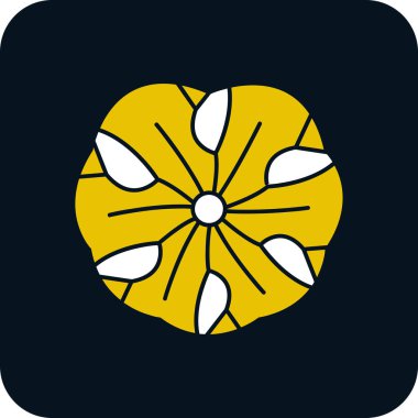 Soyut bir grupta çiçek simgesi izole edildi