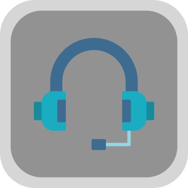 Kulaklık. Web simgesi basit illüstrasyon                          